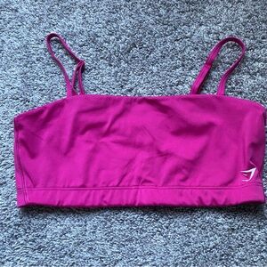 Pink gymshark bandeau bra